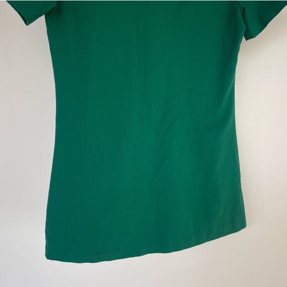 Vintage 60s 70s Sears Green Dagger Collar Top / Sz S / Folk Retro Boho Hippie - Picture 7 of 8